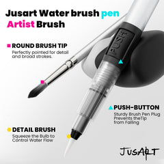 JusArt classic color swatches display vivid hues for illustrations.