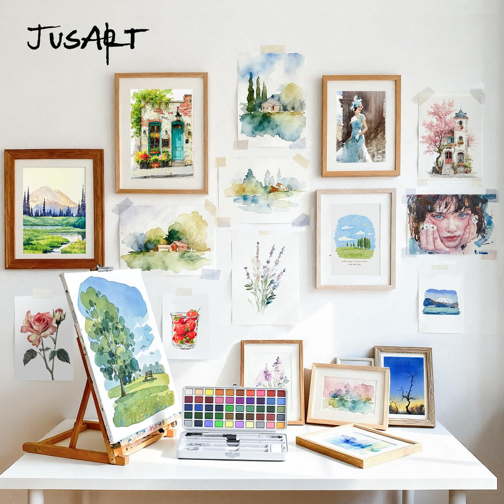 JusArt watercolor paper sheets hold color beautifully.