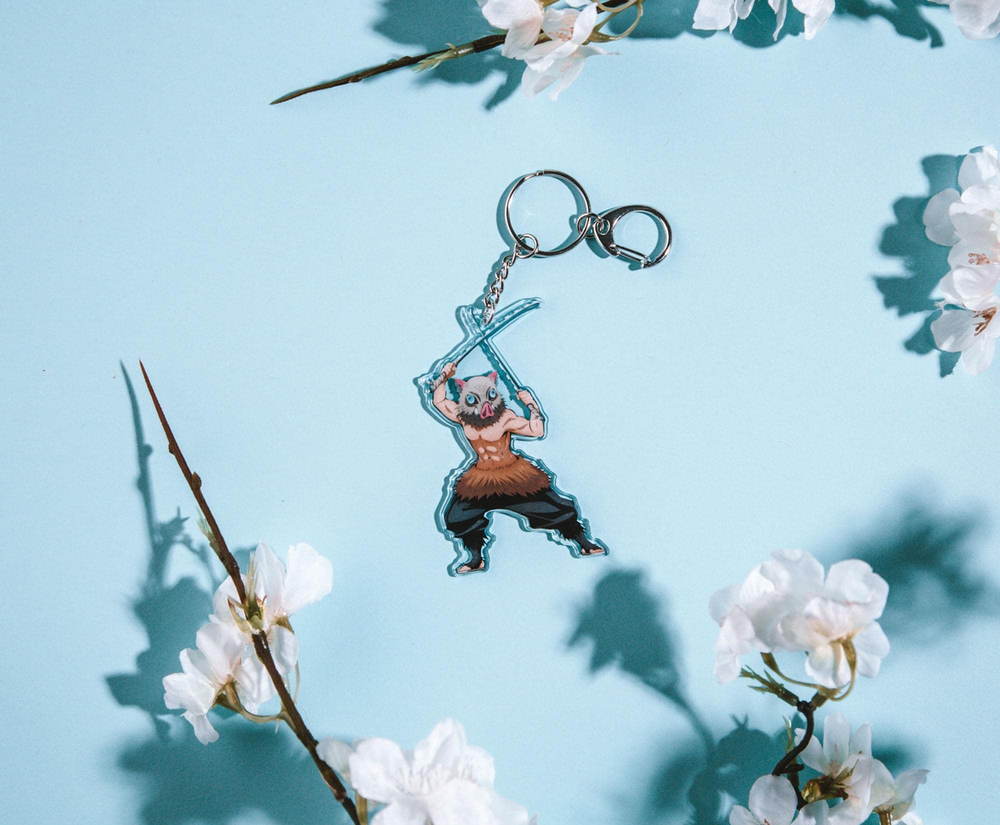 JUST FUNKY Demon Slayer Inosuke keychain for bags and keys