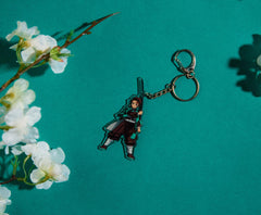 JUST FUNKY Demon Slayer Tanjiro magnet with scene art for quick display.