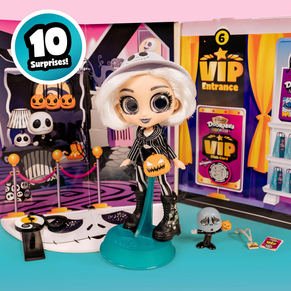 Just Play ADOORBS deluxe stand supports poseable displays.