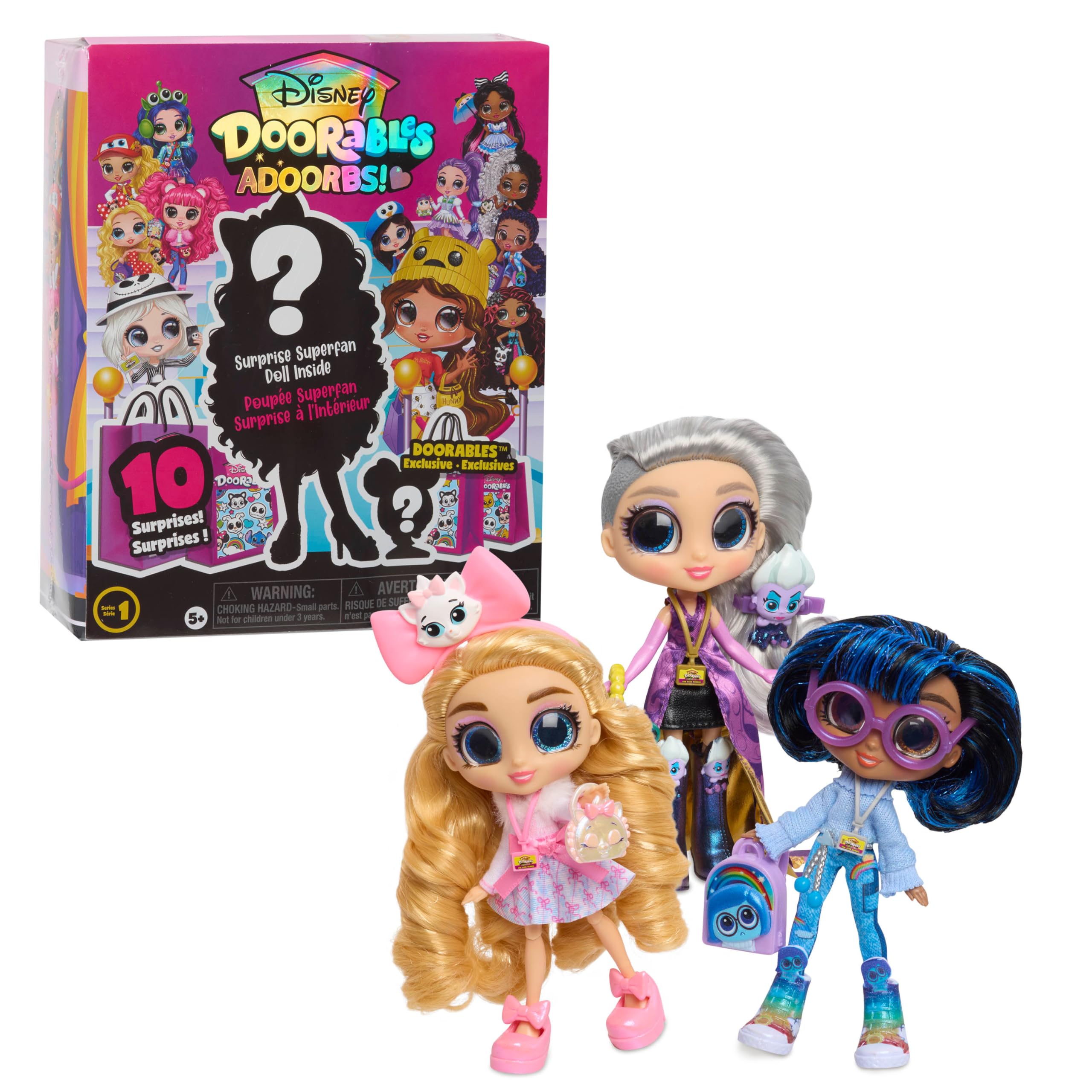 Just Play ADOORBS doll unboxing moment with five surprise compartments.