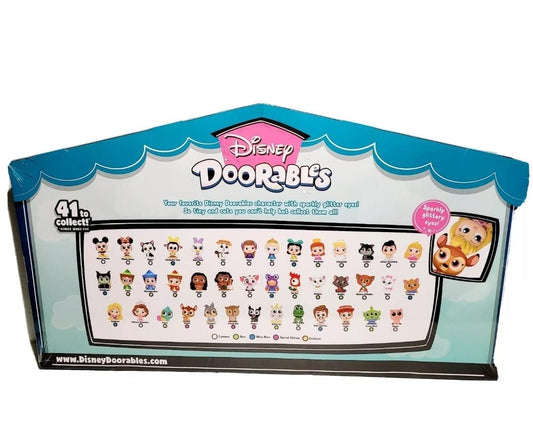Just Play Disney Doorables Series 5 door-unboxing visual highlighting surprises.