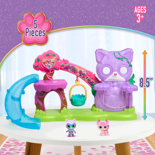 Just Play Disney Jr. SuperKitties Su-Purr Wild Playset swing inspires active pretend adventures
