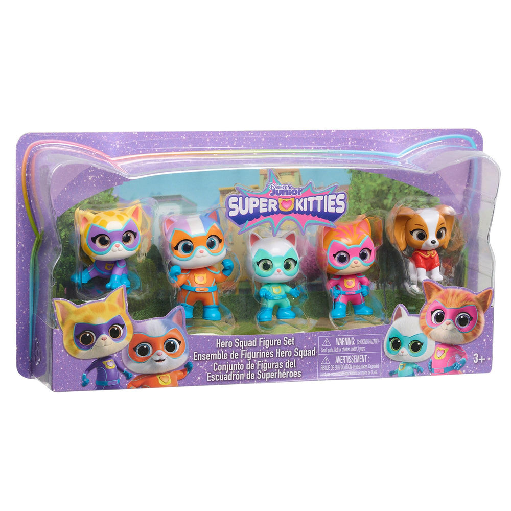 Just Play Disney Junior SuperKitties Hero Squad Sparks figure for action poses