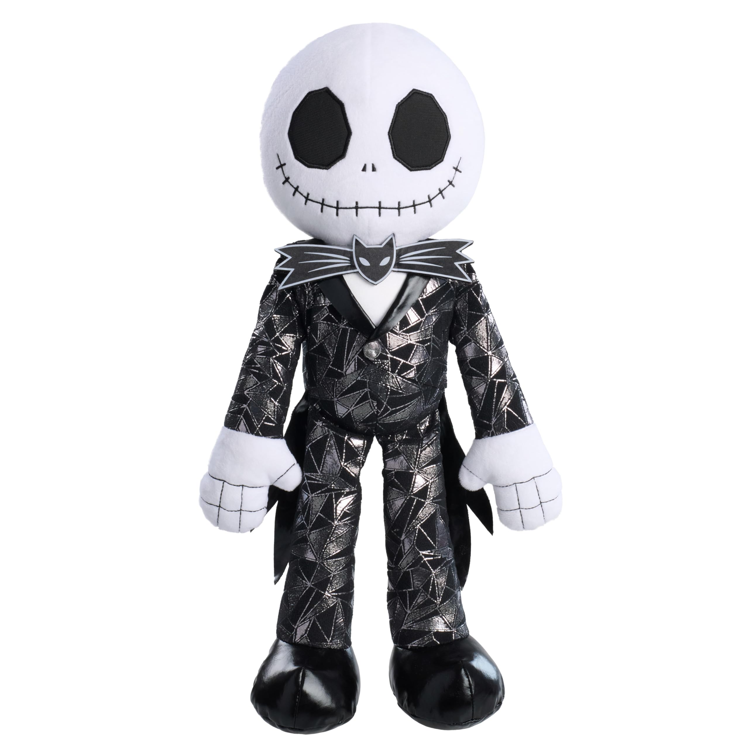 Just Play Jack Skellington plush front view for display and cuddling