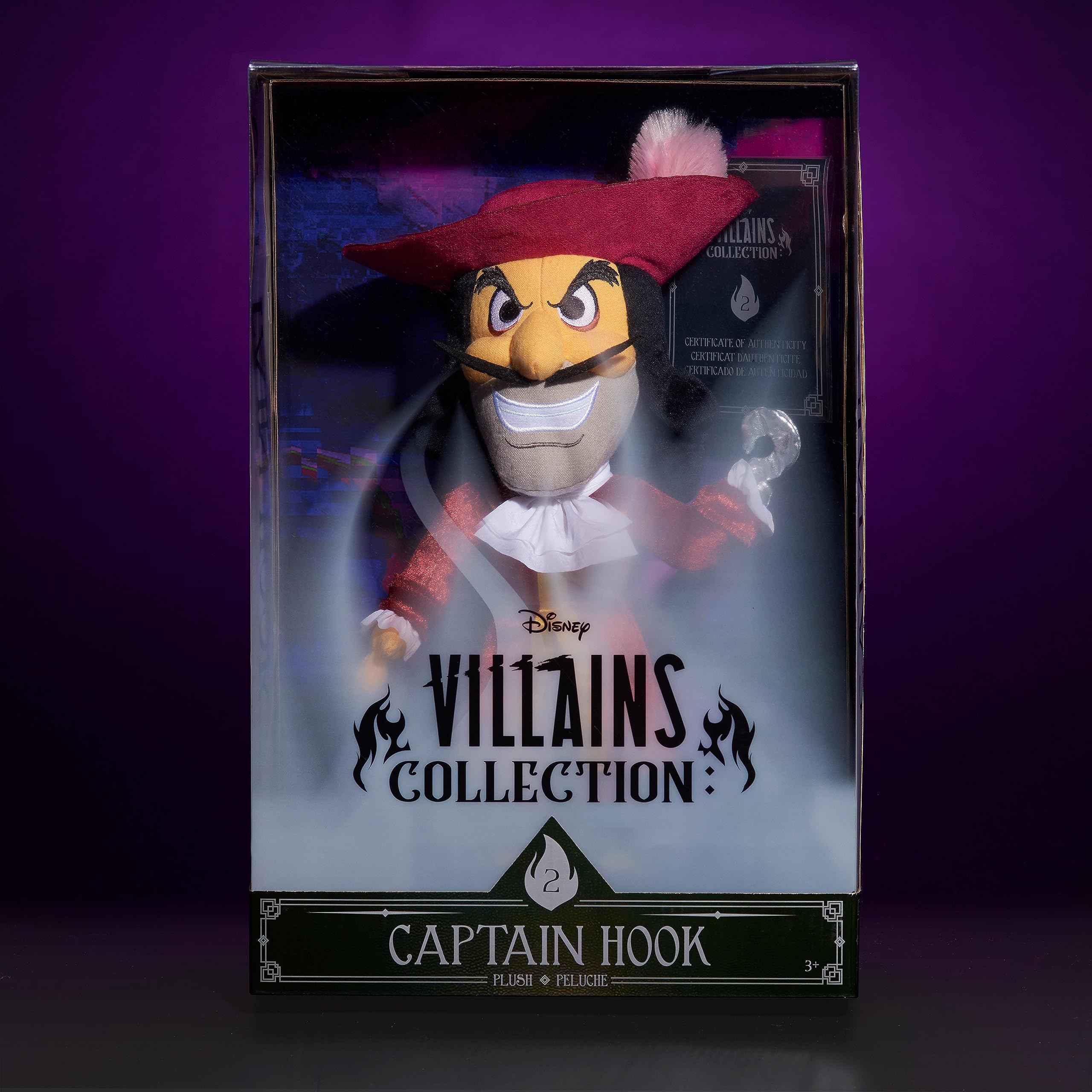 Just Play Captain Hook plush with certificate of authenticity