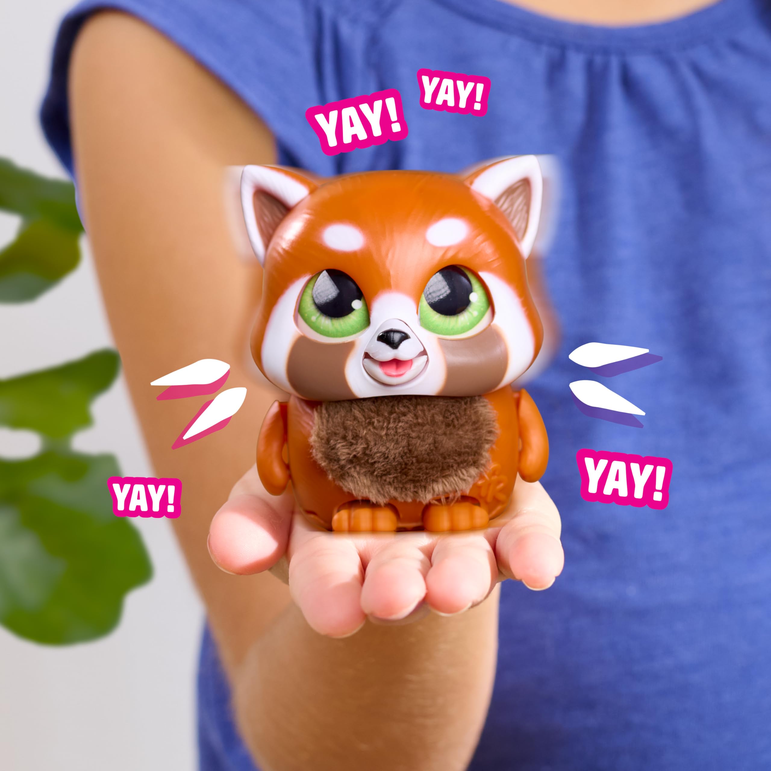 Just Play FurReal Handfuls Shy belly-petting moment encourages nurturing pretend meals.