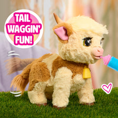 Just Play FurReal Maggie responds with sound and motion for pretend farm fun.