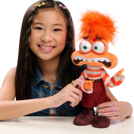 Inside Out 2 Anxiety hair twist activates motion for expressive role-play.