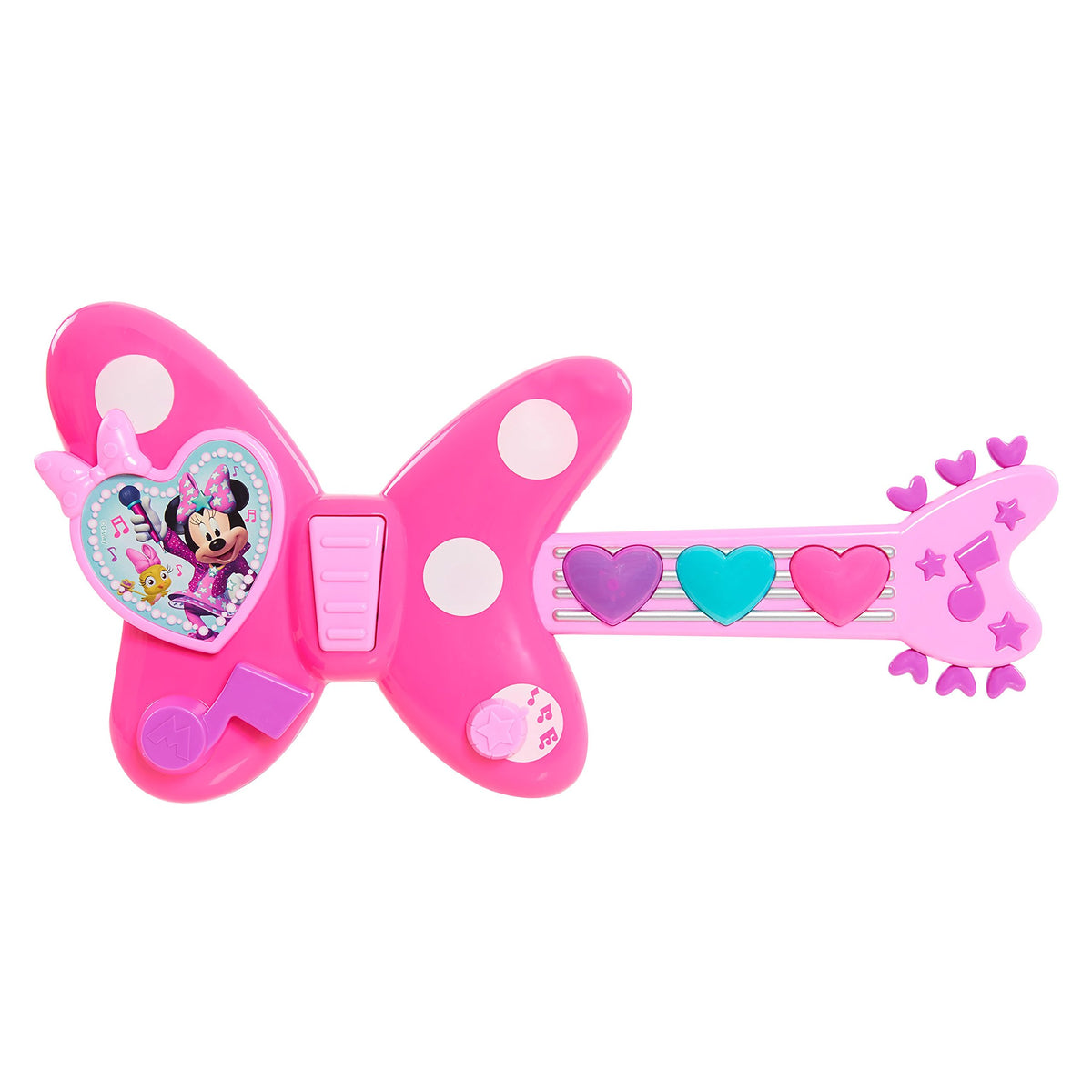 Just Play Minnie Bow-Tique Rockin' Guitar front view, ready for imaginative play.