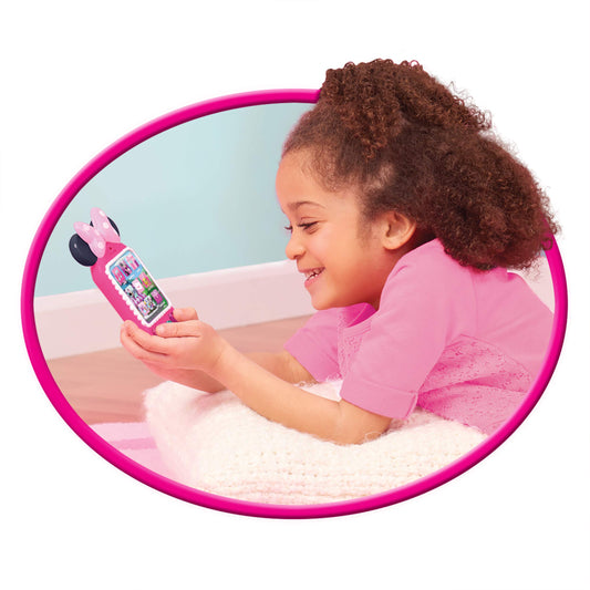 Just Play Minnie Bow-Tique phone lights up to enhance kid-friendly pretend calls