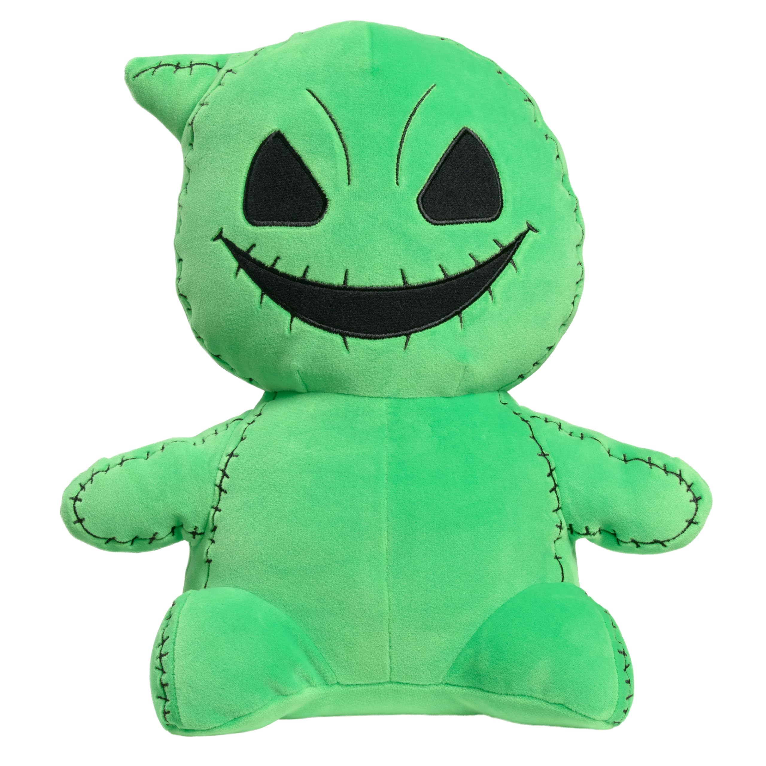 Just Play Oogie Boogie 12in weighted plush for cozy snuggles.