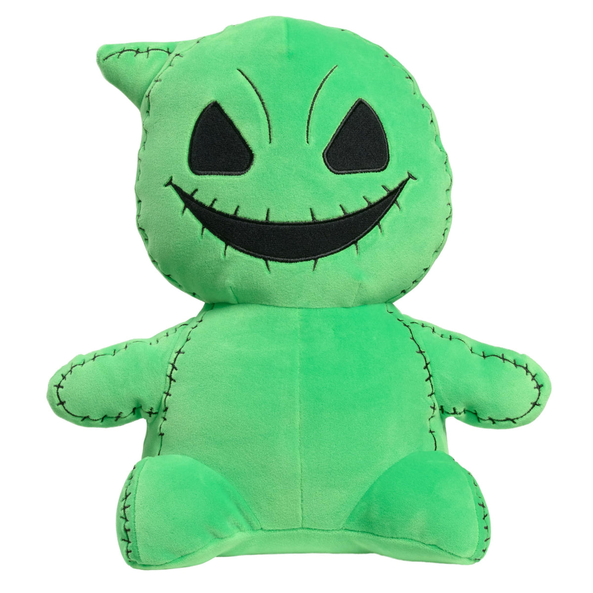Just Play Oogie Boogie 12in weighted plush for cozy snuggles.