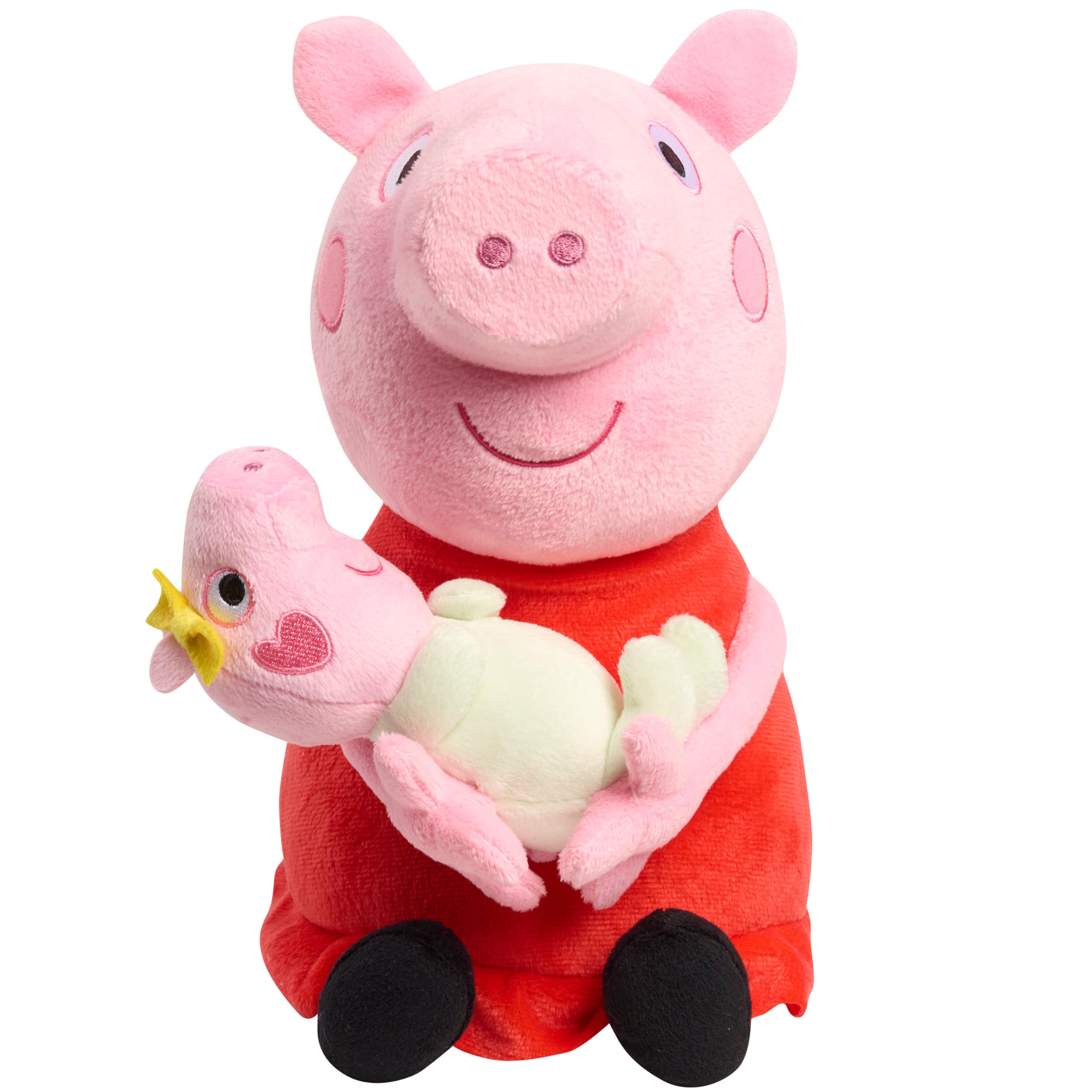 Just Play Peppa Pig Big Sis Plush side view shows soft fabric for pretend play