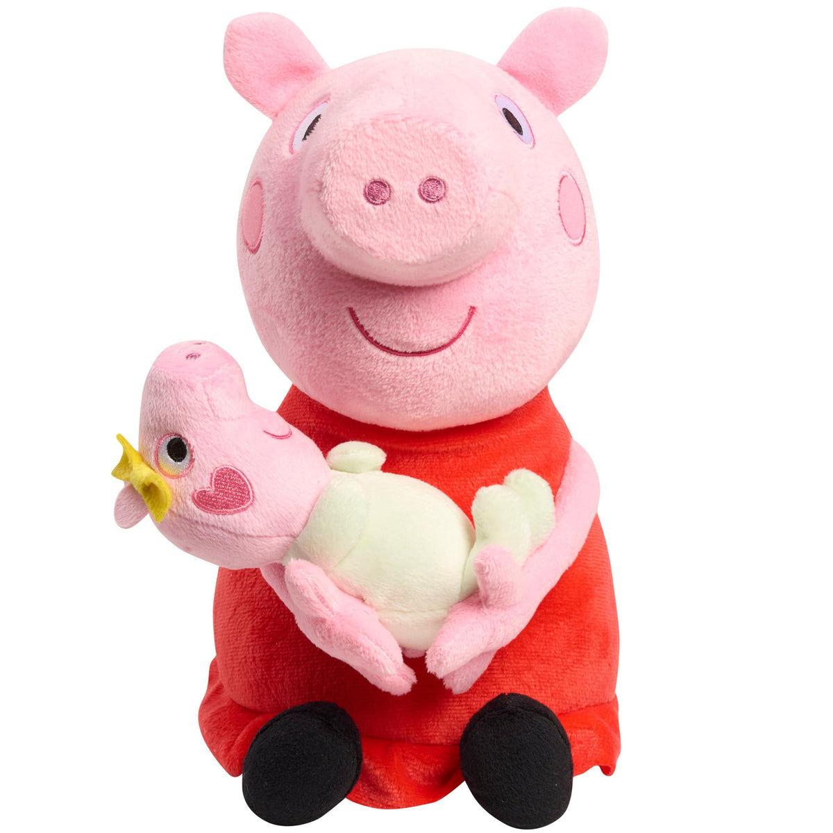 Just Play Peppa Pig Big Sis Plush side view shows soft fabric for pretend play