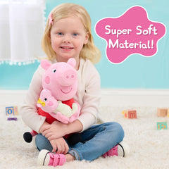 Just Play Peppa Pig Big Sis Plush soft fabric texture enhances cuddly comfort