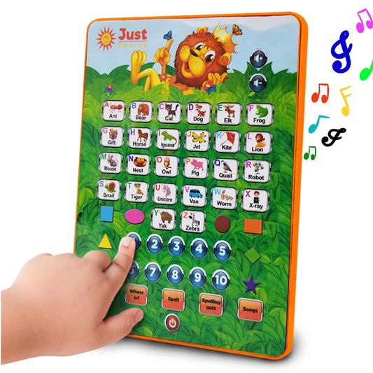 Just Smarty Alphabet Tablet front view with colorful keys for early learning.