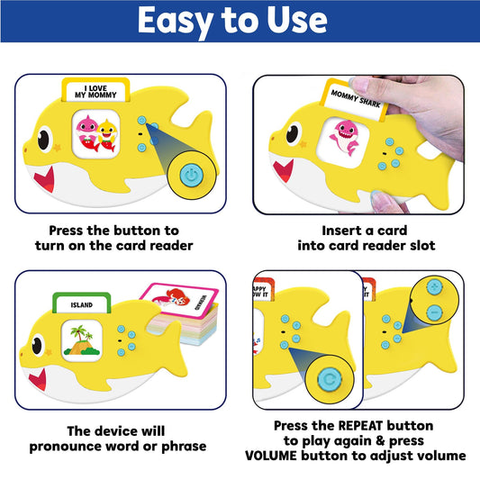 Just Smarty Baby Shark Flash Cards alphabet focus aids letter recognition and preschool prep