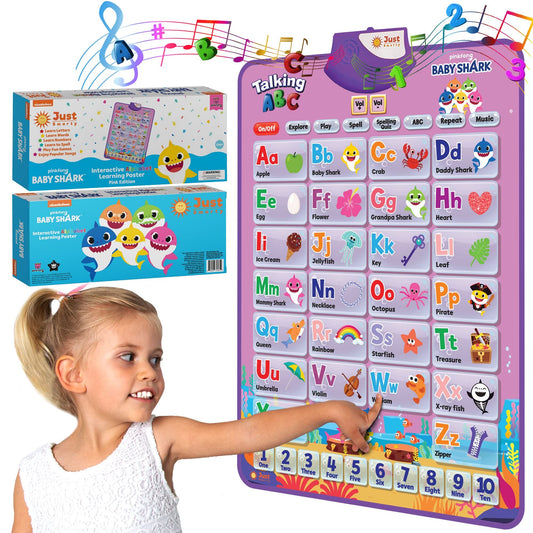 Just Smarty Pinkfong Alphabet poster boosts early learning with bright visuals.