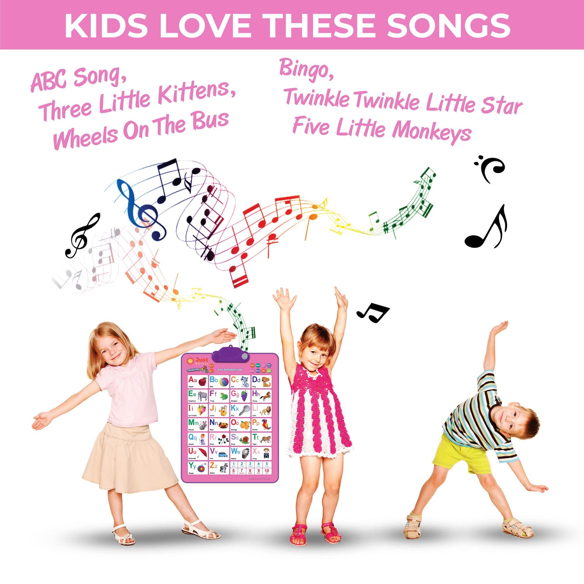 Just Smarty music poster invites kids to sing along to favorite tunes.
