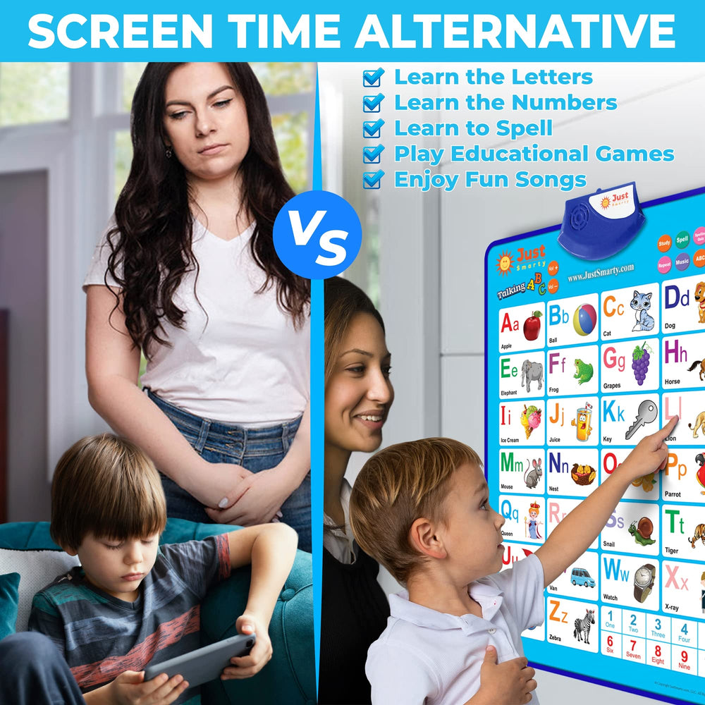 Just Smarty Wall Chart includes batteries for immediate use.