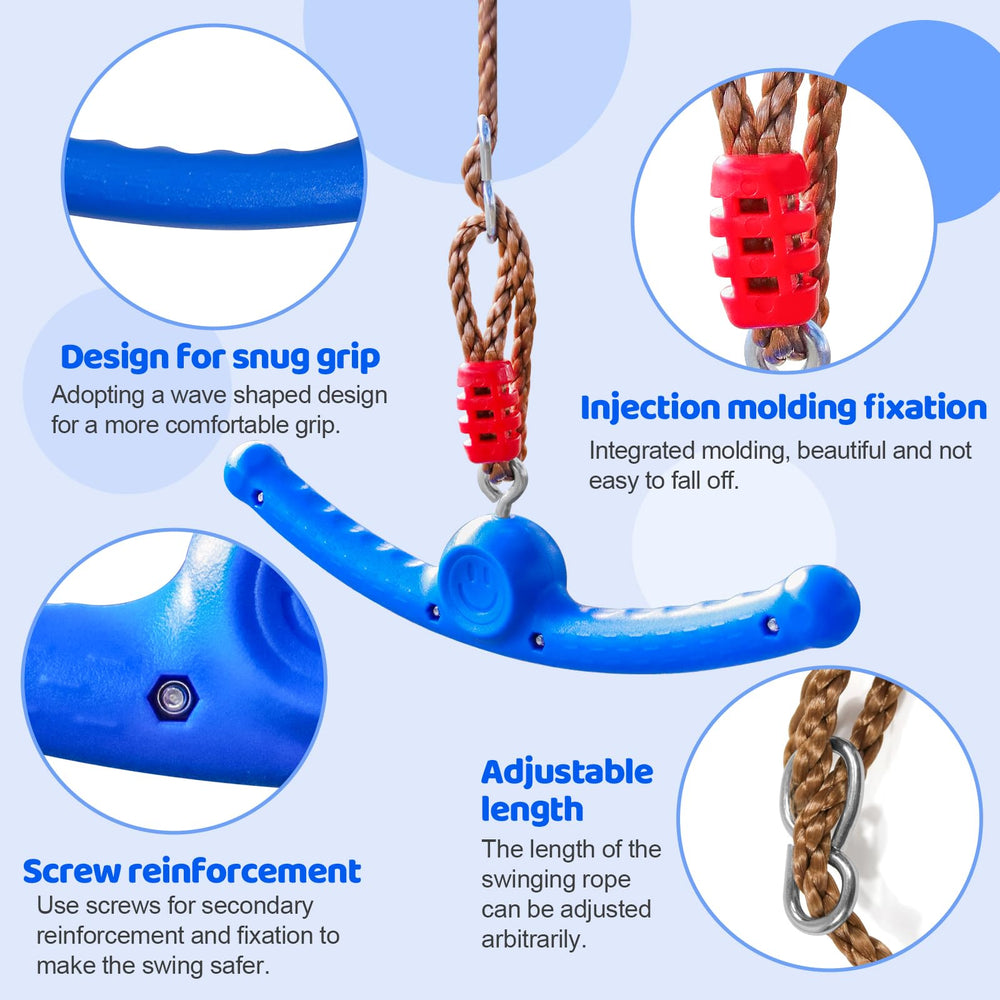 Just.smile Ninja Swing-Twister non-slip grip improves safety during spins.