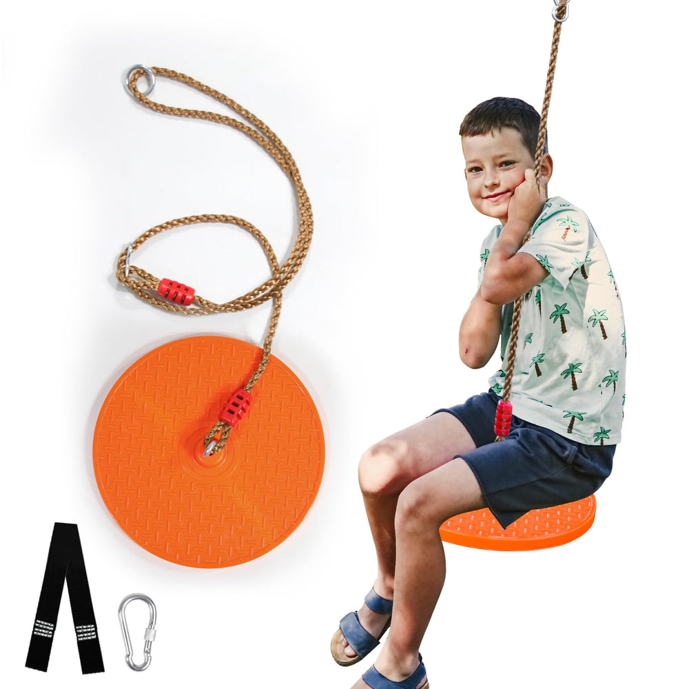 Just.smile rotating disc swing with 360° swivel for active indoor play.