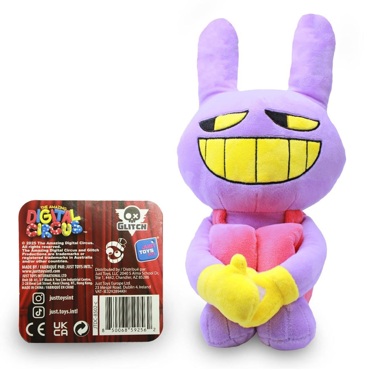 Just Toys LLC Jax plush front view, ideal for display and cozy hugs.