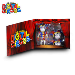 Just Toys Pomni articulated shoulders and knees enable dynamic posing and play.