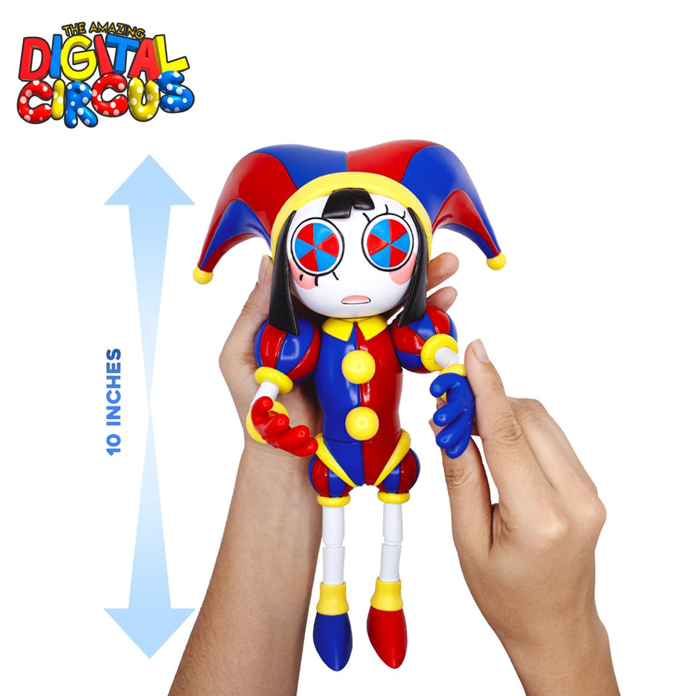 Just Toys Pomni durable PVC/ABS construction ensures lasting display quality.