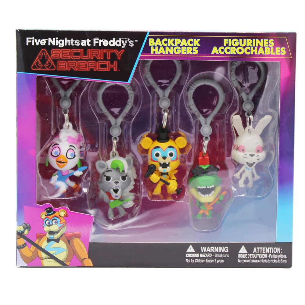 Just Toys LLC Five Nights at Freddy's Bonnie backpack hanger close-up, perfect for school bags and display.