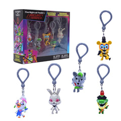 Just Toys LLC Five Nights at Freddy's Foxy backpack hanger close-up, ideal for collectibles and bags.
