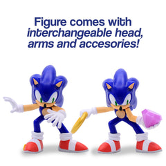 Just Toys LLC Sonic Series 3 action figure accessories laid out for display.
