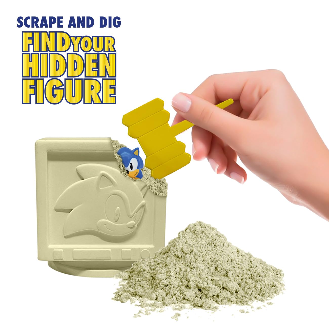Durable digging tool supports repeated, pretend mining adventures.