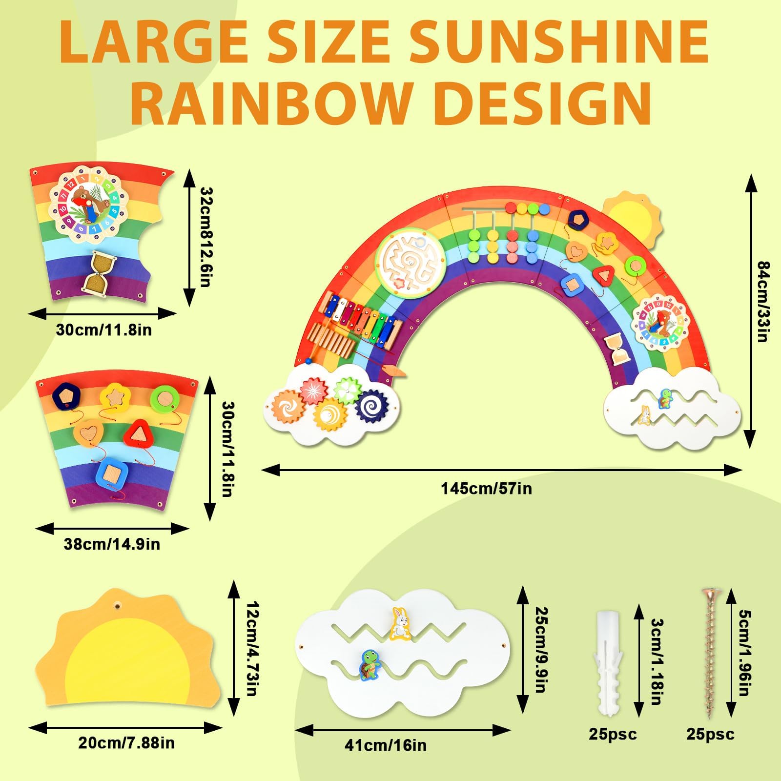 Justforjoyful Montessori gear and shapes activities promote color recognition and fine motor skills.
