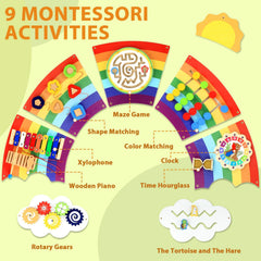Justforjoyful Sunshine and leaf xylophone elements stimulate musical curiosity during playtime.
