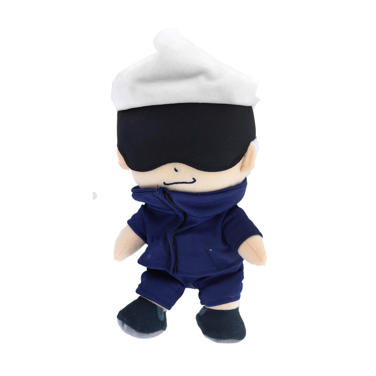 JUST FUNKY Satoru Gojo plush 11-inch close-up for cuddly display and fan collection.