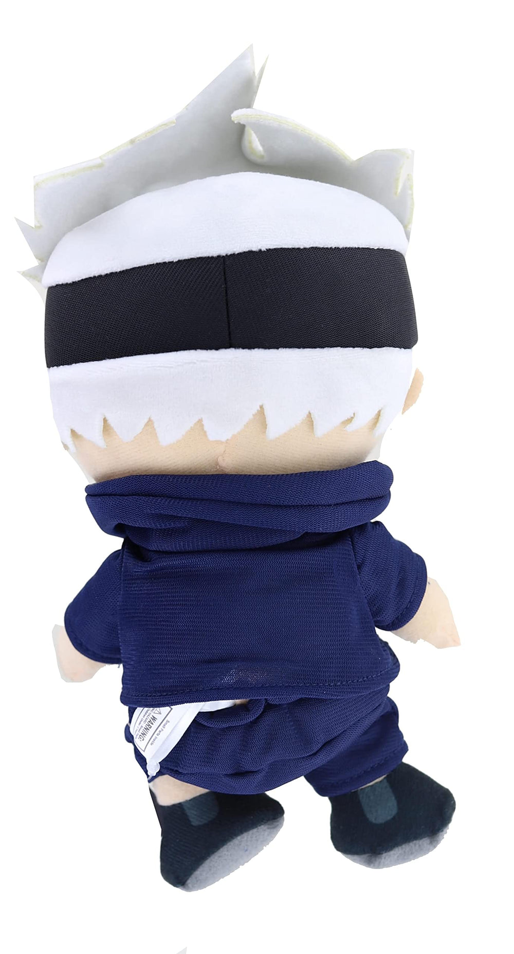 JUST FUNKY Satoru Gojo plush 11-inch shown in gift-ready packaging for fans.