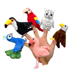 JUSTQUNSEEN bird finger puppet toucan for storytelling and imaginative play.