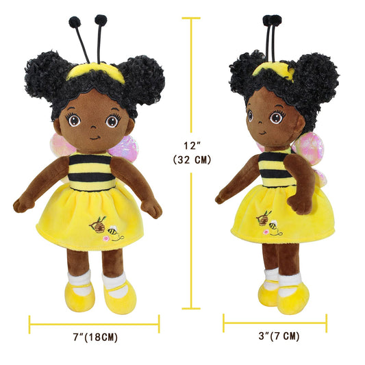 JUSTQUNSEEN black baby doll soft plush material for gentle hugs