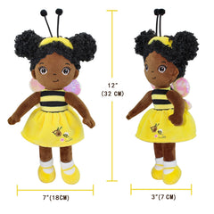 JUSTQUNSEEN black baby doll soft plush material for gentle hugs
