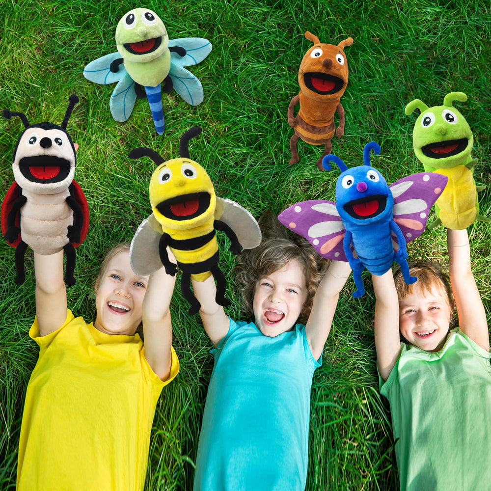 JUSTQUNSEEN caterpillar puppet 13in versatile for role play and decor.