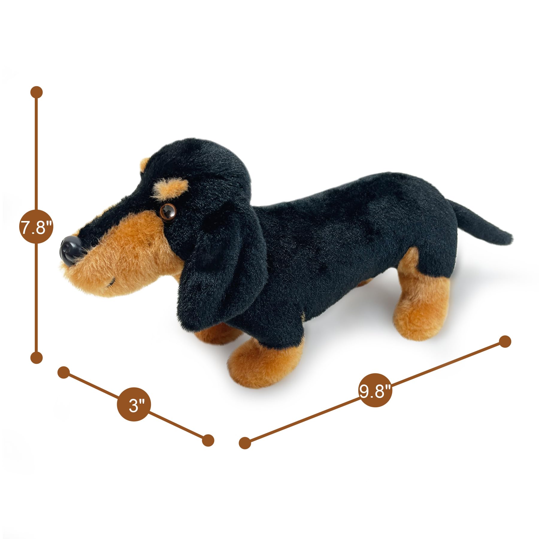 JUSTQUNSEEN dachshund plush variant A, soft and safe for kids.