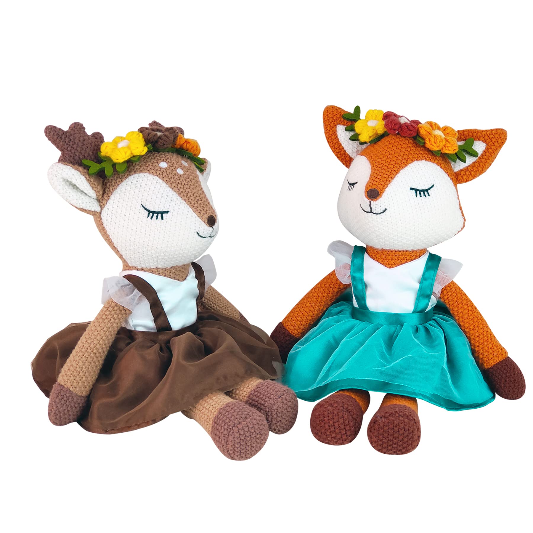 JUSTQUNSEEN deer in satin organza dress with soft shimmer