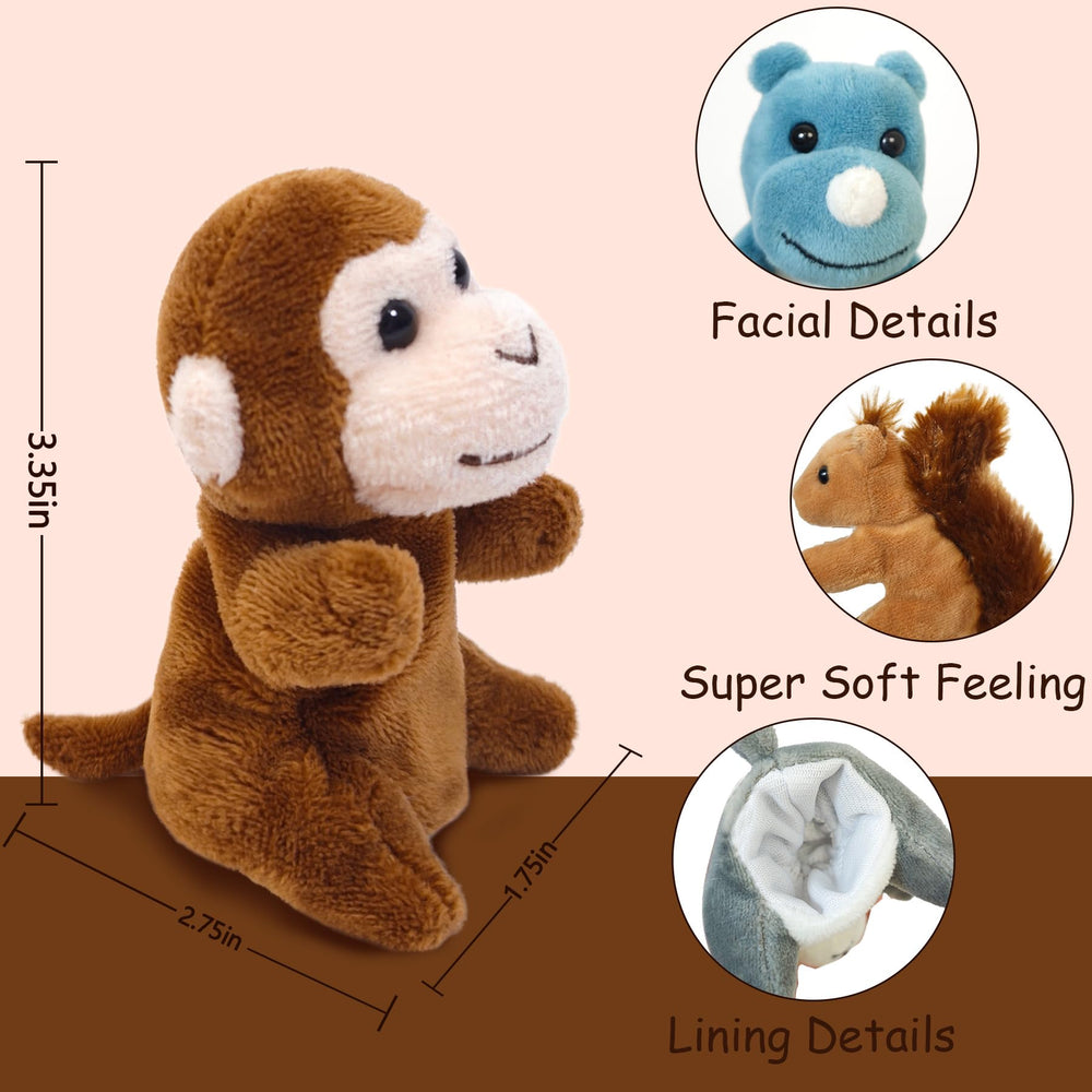 JUSTQUNSEEN monkey, giraffe, lion, tiger figures ready for interactive storytelling.