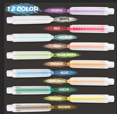 JustRed protective box keeps chalk organized for travel and classroom use.