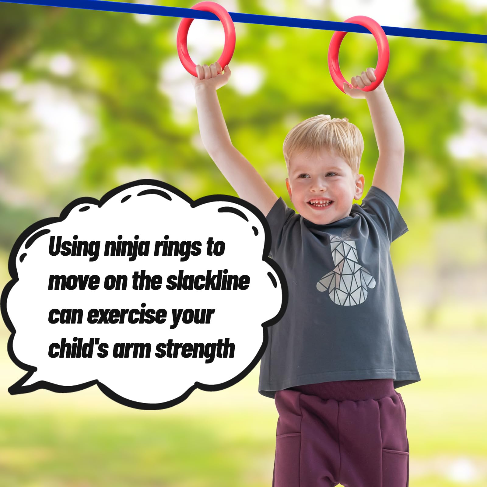 Just.smile ninja wheel obstacle in action boosts balance and coordination.