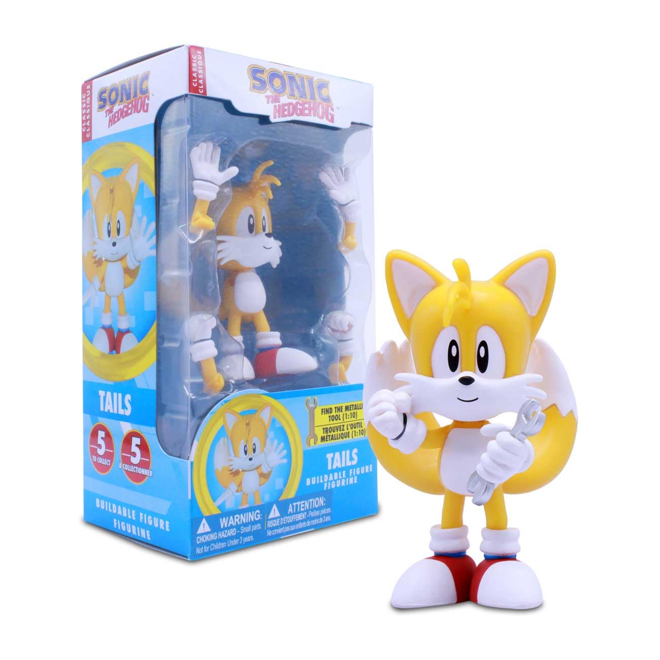 Just Toys LLC Sonic Tails 4-inch figure with vivid colors for display