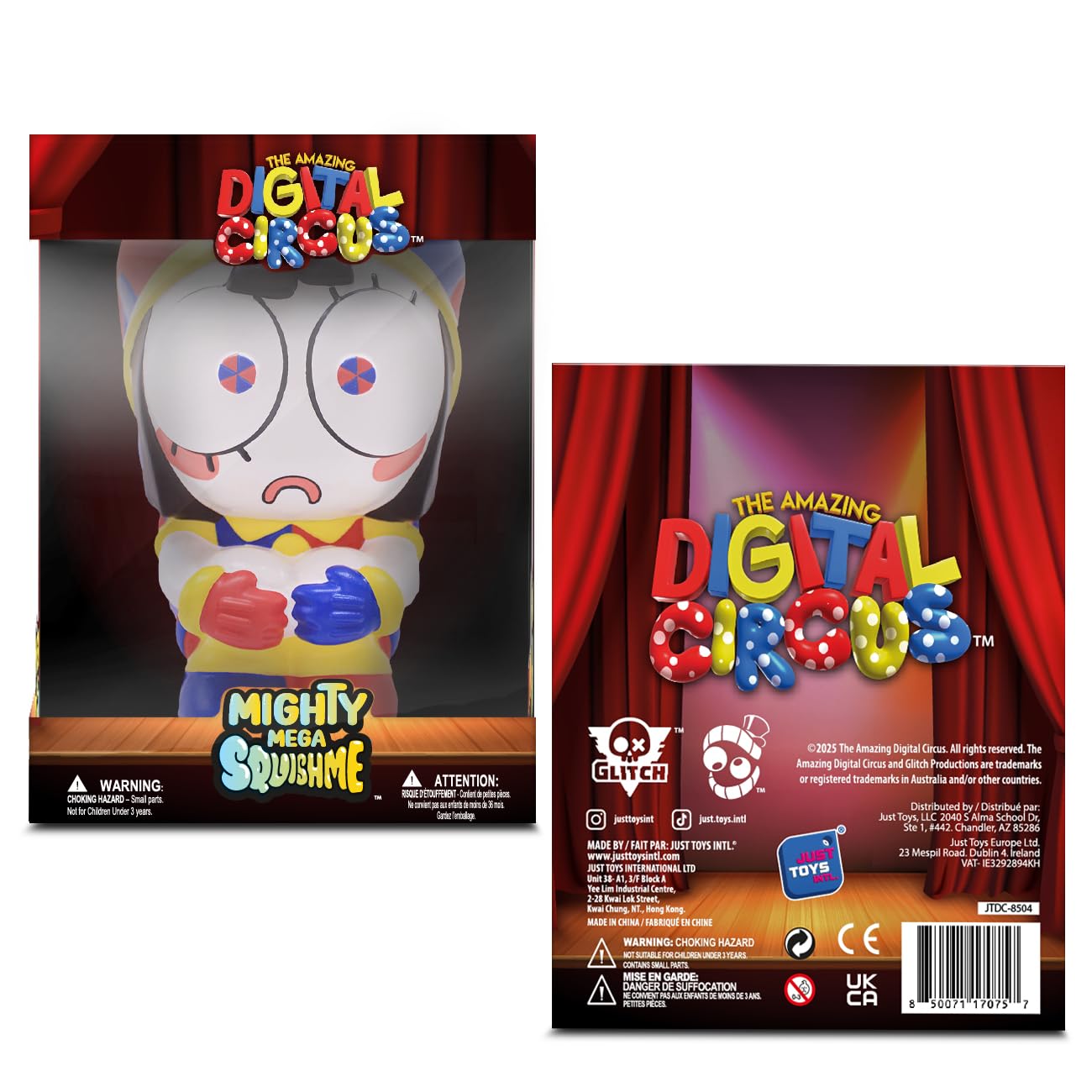 Just Toys Mighty Mega Squishme packaged display-ready on shelf.